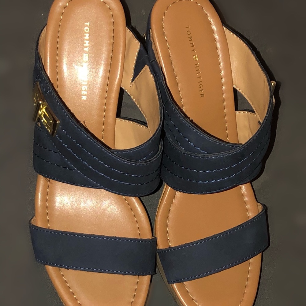 Selling navy blue Tommy Hilfiger wedge heels